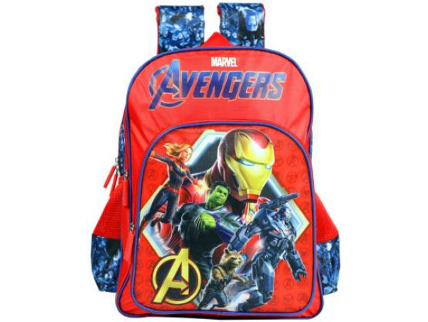 Avengers 41cm Primary (Primary 1st-4th Std) School Bag  (Red, Black, 16 inch)